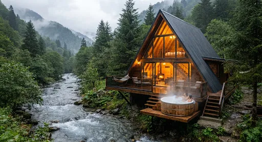 River Chalet A-Frame & Isıtmalı Jakuzi Deluxe